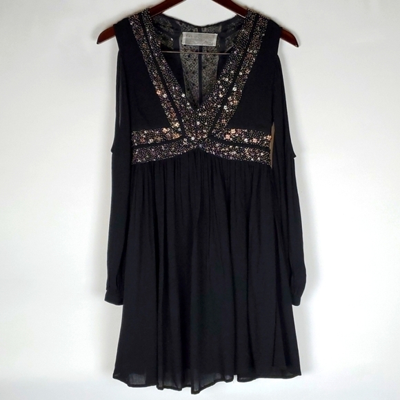 NEW Friends Colony Hand Beaded L/S Dress Size XS - Picture 1 of 7